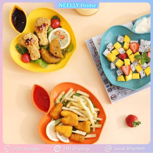 1PC Apple Dish Plastic Dumpling Plate with Vinegar Discs Vinegar Dishes Breakfast Dried Fruit Snack