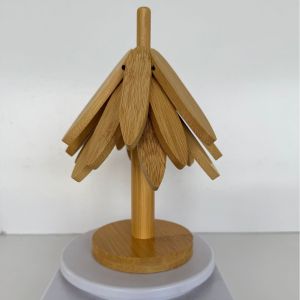 Wooden Coaster Set Tree Shape Heat Resistant Cup Mat Drink Coasters Table Decor Home Gift