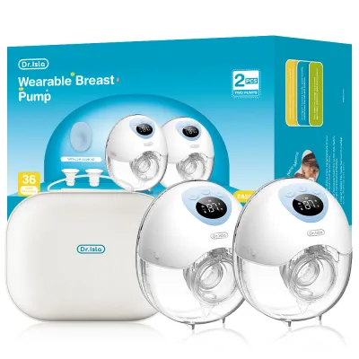 Dr.isla EB50 Wearable Breast Pump Wireless Handsfree Breast Pump Rechargeable Breast Pump Portable Breastfeeding Pregnant Painless Massage essential LED display 19mm/22mm Strong Suction PK Horigen SuperStar