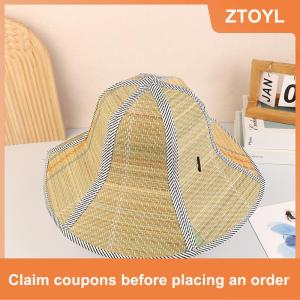 【ZTOYL】 Chinese Bamboo Rattan Hats Retro Handmade Weave Straw Hat Tourism Rain Dance Props Cone Fishing Sunshade Fisherman Hat