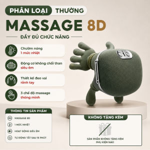 Máy Massage Cổ Vai Gáy MAKITO Chườm Nóng Hồng Ngoại Mô Phỏng Bàn Tay Thật Massage Cổ Vai Lưng