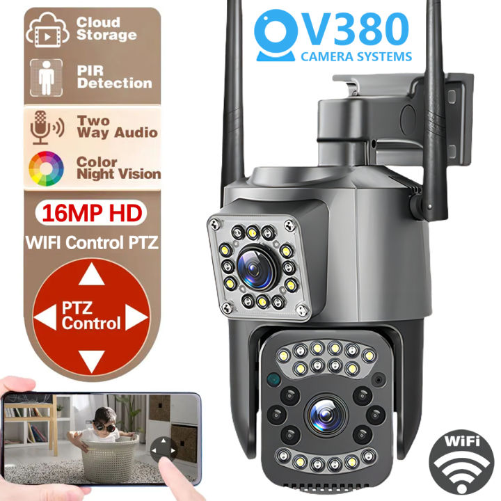BUY 1 TAKE 1 V380 Pro CCTV Camera Dual Lens No Wifi Needed 16MP Outdoor ...