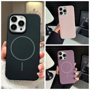 Candy Color Matte Magnetic Case For iPhone 11 13 14 15 16 12 Pro Max New Fashions Shockproof Cover
