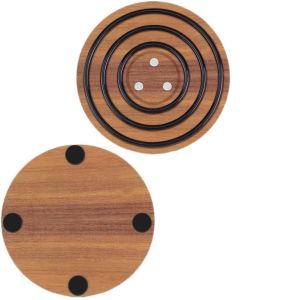 ที่รองหม้อกันร้อนทรงกลมแบบไม้แม่เหล็กสไตล์ins แม่เหล็กในตัว แผ่นไม้รองกันความร้อน ที่รองหม้อ มียางกันลื่น ที่รองจาน