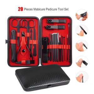 Manicure Set 20PCS Pedicure Kit Nail Clippers Nail Nipper Cuticle Remover Set Ingrown Toenail Remover With Travel Case