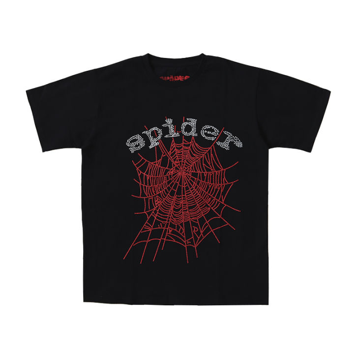 Star%20with%20Sp5der%20555555%20Hoodie%20Flash%20big%20logo%20cotton%20short%20sleeve%20T-shirts%20for%20men%20and%20women.%20-%20Image%204