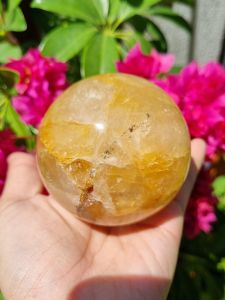 Golden Healer Quartz Crystal Sphere - Golden Healer Crystal - Healing Crystal Ball - 122153