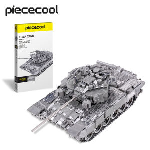 Piececool 3D Metal Puzzles T-90A Tank Metal Model Kits DIY 3D Military Building Kits for Adults Kids Birthday New Year Gift