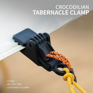 HOME HAM อุปกรณ์เสริมเต็นท์ ตั้งแคมป์ คลิปหนีบเต็นท์ เครื่องมือกลางแจ้งสำหรับกิจกรรมกลางแจ้ง กันสาดแคลมป์ คลิปจระเข้เต็นท์ คลิปพลาสติกยึด คลิปเต็นท์จระเข้ ที่หนีบถุงลม
