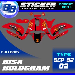 Decal Scoopy BISA HOLOGRAM Full Body Full Blok Dekal Sticker Scoopy FI 2013 2014 2015 2016 Scp 92