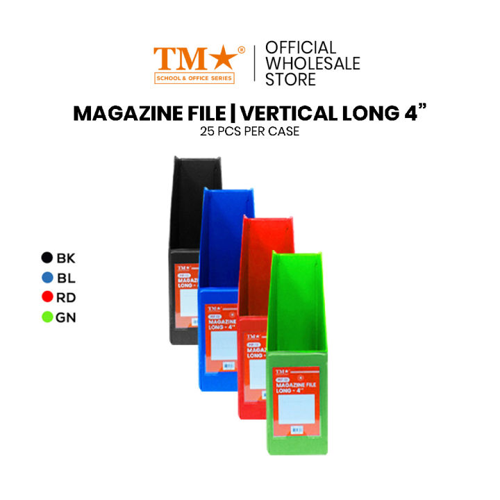 TM | 25 pcs Magazine File Vertical Long 4 Inch (MF-13) | Lazada Philippines