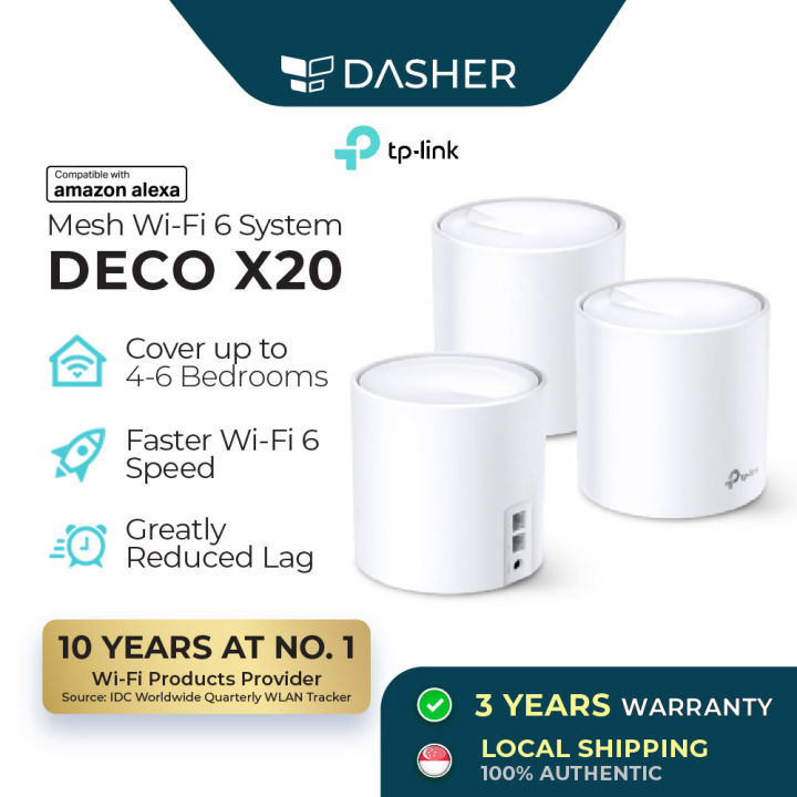 TP-Link Deco X20 | AX1800 Wi-Fi 6 Mesh Router Whole House Dual Band ...