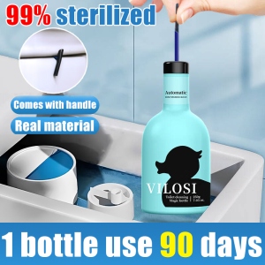 【Can use 90 days 】No need to wash the toilet Toilet Bowl Automatic Toilet Bowl Cleaner Toilet cleaners for Stain Automatic Bleach Quantitative Auto Releasing dirt removal Cleaner Deodorizer Automatic Stain Remover Blue Tab Tablet Flush Deodorizes