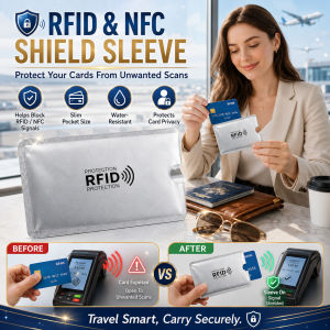 Secure RFID Blocking Card Holder Anti-Theft Card Protector Aluminum Foil Magnetic Shield Card Sleeve