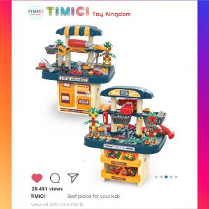 Đồ Chơi Kỹ Sư Cơ Khí 368 Chi Tiết – Dụng Cụ Vặn Ốc Vít Khoan Pin Sạc Cho Bé Lắp Ghép Mô Hình