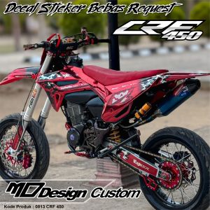 0813 (COD) Sticker Decal CRF 450 Full Chrome Metalic Bebas Request Terbary - Sticker Variasi CRF Terbaru - Sticker Striping FullBody CRF450R Terbaru