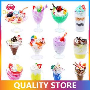 [Eleanor] 12pcs set Mini Ice Cream Sundae Cup Container DIY Clay Modeling Plastic Cup Toys