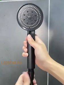 3in1 Shower Head With Hose Holder Set 5 modes Black Universal High Pressure Bathroom Shower Sprayer