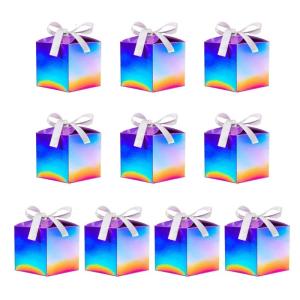 Pack Of 10 Color Glittering Gift Boxes For Weddings Birthdays And Parties Elegant Small Present Box With Lid