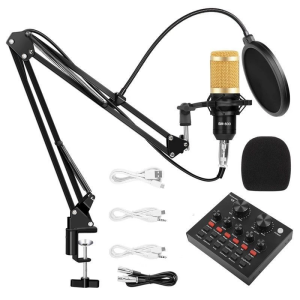 100% Original BM-800/BM800 Condenser Microphone Kit With V8 Multifunctional Live Sound Card/MS