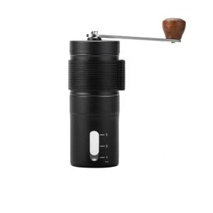HESSIN 304 Stainless Steel Manual Coffee Grinder Adjustable Burr Portable Coffee Making Tool Smooth Grinding Visible Powder Bin Coffee Bean Grinder Home Use