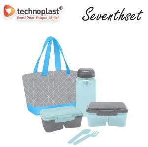 TECHNOPLAST SOFT LUNCH KIT SEVENTHSET/LUNCH BOX SET & BOTTLE TAS BEKAL
