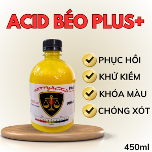 Axit béo Đặc Plus khử kiềm tóc chống xót khóa màu nhuộm và phục hồi tóc hư tổn - 450ml