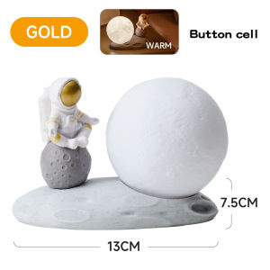 New Product Creative LED Moon Astronaut Night Lamp Home Decoration Space Table Lamp Room Nightstand Children Night Lamp Gift Bedroom Decorative Night Lamp