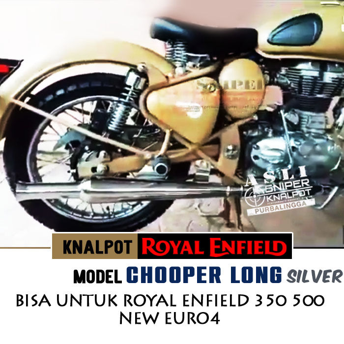 Knalpot Royal Enfield Model Chopper Long Full System PNP