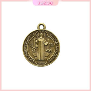Jozoo St. Benedict Medal Alloy Material Badges Pendant Front and Back All Have Patterned