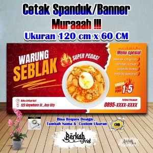 Spanduk Banner Warung Seblak Ukuran 120 cm x 60 cm