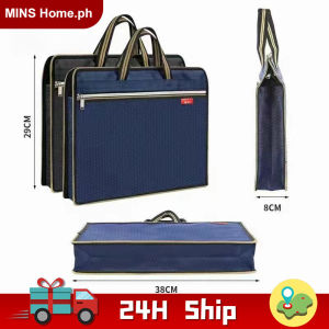 Large Capacity Briefcase Folder Tote Bag Storage Handbag Waterproof Document File Bag with Zipper