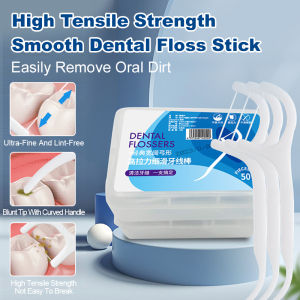 💕Independent Packaging💕High Tensile Strength Smooth Dental Floss Stick Plastic Dental Floss Multi-Function Dental Floss Portable Box Dental Floss Stick高拉力细滑牙线棒