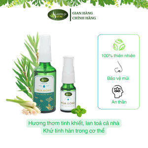 TINH DẦU thiên nhiên MÙA ĐÔNG  50ml - khử mùi hôi vi khuẩn giúp thơm phòng đuổi muỗi và các loại côn trùng - Tràm Bạc Hà Sả chanh