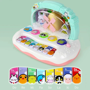 Đồ Chơi Đàn Piano Cối Xay Gió Thỏ Tuyết Có Nhạc Và Đèn Cho Bé Rèn Tập Nhạc Đồ Chơi Montessori