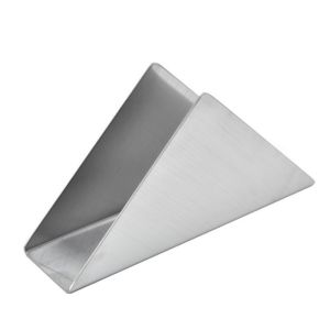 CMIEWN5 หัตถกรรมหัตถกรรมหัตถกรรม ที่ใส่กระดาษเช็ดปากทรงสามเหลี่ยม ทนทานต่อการใช้งาน เหล็กไร้สนิม ที่ใส่ทิชชู่แนวตั้ง มีสไตล์ มีเสถียรภาพ ชั้นเก็บทิชชู่ โต๊ะรับประทานอาหาร