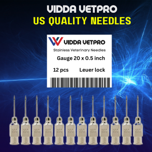 12 pcs Vidda VetPro stainless needle for syringe syringe needle gauge 22 syringe needle gauge 18 needle for pig assorted