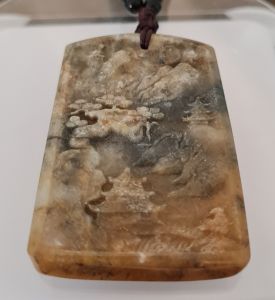 Natural Colorful Agate Scenery Necklace