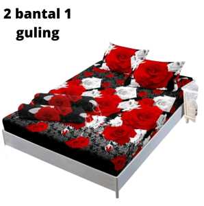 Promo Terlaris Sprei Bunga REDBLACK Ukuran 160x200 180x200 Termurah Seprei Karakter MOTIF BONITA
