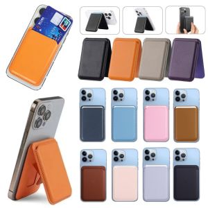 Folding Magnetic Leather Wallet with Holder For iPhone 17 16 15 14 13 12 11 Series Card Holder Stand