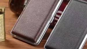 LZD 20 Hộp Đựng Hộp Nhỏ Hộp Da Dài Hộp Đựng Thuốc Lá Nam Xách Tay Hộp Đựng Thuốc Lá Cá Tính Chống Nén Chống Ẩm