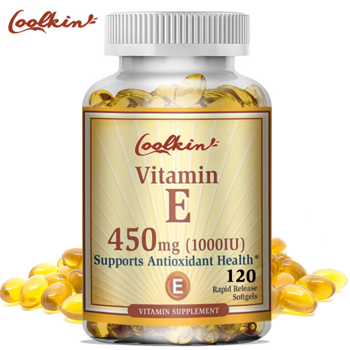 Vitamin E Capsules 450 mg Nutritional Supplement for Skin and Immune
