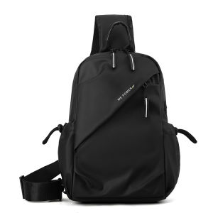 Techdoo Tas Selempang Pria Earphone Hole Slingbag Cowok Waterproof Tas Bahu Formal Casual TS741