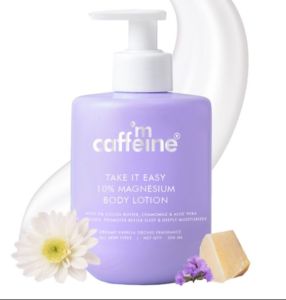 mCaffeine 10% Magnesium Body Lotion 300ml | Stress-Relief & Better Sleep | Mild Vanilla Orchid Fragrance Calms & Soothes | 3% Cocoa Butter Non-Greasy Deep Moisturization Bodylotion for Men & Women | Summer Cream for Dry Skin