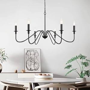 SXH  Modern Minimalist Light Luxury American Iron Art Chandelier Living Room Dining Room Bedroom Lamp Farmhouse Balcony Corridor Lighting