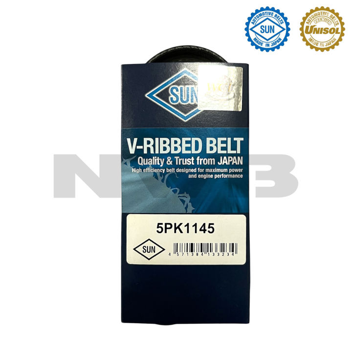 SUN V-Ribbed Belt 5PK1145 for Honda City Jazz iDSI VTEC 2003-2008