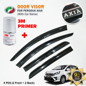 (4 PCS) Mugen Air Press Window Door Visor Wind Deflector All Perodua Myvi Alza Axia Bezza Viva Aruz Wira Saga kancil X70