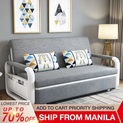 JUANS HOME Folding sofa bed Multifunctional folding sofa bed Sofa bed with storage cabinet Lazy bed