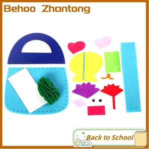 Behoo 8Pcs Trẻ Em May Kit DIY Cảm Thấy Bộ Dụng Cụ May Mầm Non Giáo Dục Đồ Chơi Thủ Công Cảm Thấy Với An Toàn Kim Cho Bé Trai Cô Gái Người Mới Bắt Đầu