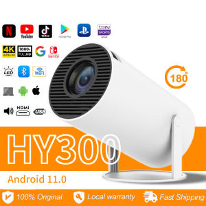 HY320M300MAX mini projector with built-in game system 4k HD smart portable mobile phone projector with wifi and bluetooth with game handle